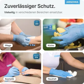 arnomed NITRIL BLUE Nitrilhandschuhe blau puderfrei 7/S