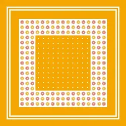 Sovie HOME Tischdecke Missy in Curry-Rot aus Linclass® Airlaid 80 x 80 cm, 1 Stück - Blumen Streifen Punkte Frühling Sommer