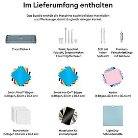 Cricut Maker 4 Essentials Bundle Schneideplotter Gestaltungsset Schnittbreite 29.7cm