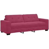 VidaXL Sofa 3-Sitzer Weinrot 180 cm Samt