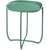 [en.casa] Tabletttisch Sandefjord Stahl 53x46x46 cm Grün [en.casa]