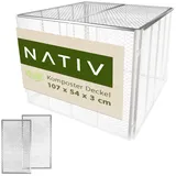 Lemodo Deckel für Metallkomposter 2er Set 107x54 cm silber, Stahl verzinkt