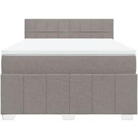 vidaXL Boxspringbett 140 x 200 cm Taupe