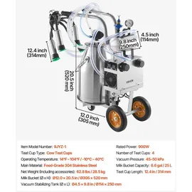 Vevor Elektrische Melkmaschine 25 L Edelstahl 304