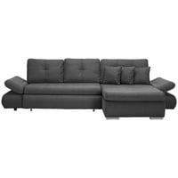 Carryhome Ecksofa Dunkelgrau - 302x187 cm