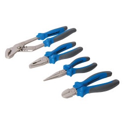 Profi-Zangen Set 4-teilig Kombizange Spitzzange Seitenschneider Wasserpumpenzange