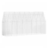 vidaXL Hasenkäfig 400 x 100 x 210 cm Silber