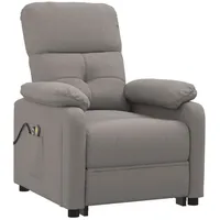 VidaXL Massagesessel Elektrisch Taupe Stoff