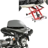 Set: Batwing Verkleidung passend für Chopper und Custombikes rg Craftride mit Motorrad Hebebühne Midlift XL bis 500kg in rot