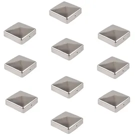 Baumarktplus 10x Pfostenkappe Edelstahl 101mm Pyramide Abdeckkappe Für Pfosten 10x10cm