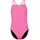 Arena Mädchen Badeanzug TEAM SWIMSUIT CHALLENGE SOLID 004765-908 140 - Shocking Pink-Blue River - 140