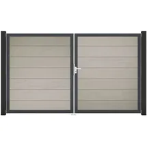 GROJA Doppeltor 300 x 180 cm Beige/Anthrazit