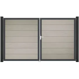 GROJA Doppeltor 300 x 180 cm Beige/Anthrazit
