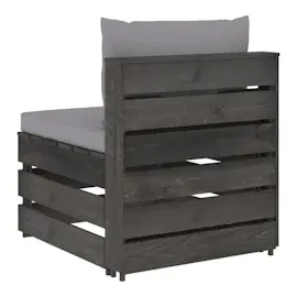 vidaXL Modulares Mittelsofa grau/grau