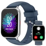 RUIMEN Smartwatch mit Telefonfunktion,Smartwatch für Damen Herren HD-Touch Screen Fitnessuhr mit SpO2-Überwachung Pulsuhr Schlafmonitor Schrittzähler Uhr Multi Trainingsmodi für Android iOS