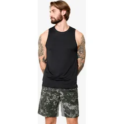 Tank Top Herren atmungsaktiv - schwarz rauchschwarz XL