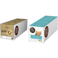 NESCAFÉ Dolce Gusto Dallmayr Crema d'Oro | 48 Kaffeekapseln | 100% Arabica-Bohnen | 3er Pack (3 x 16 Kapseln) & Flat White