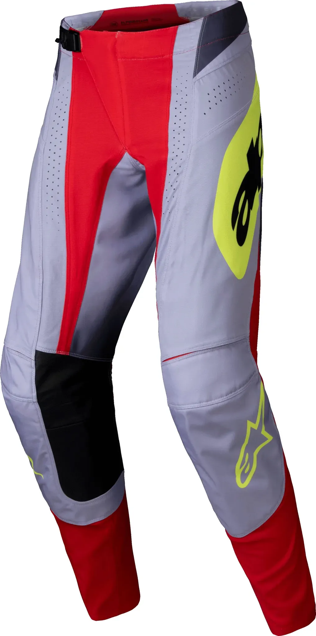 Alpinestars Techstar Melt, pantalon en textile - Rouge/Gris/Gris Foncé - 36