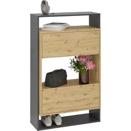 FMD Hängeschrank "Verona", braun (matera, artisan eiche), B:68,5cm H:112,7cm T:33cm, Holzwerkstoff, Schränke, Hängeschrank, Breite 68,5 cm