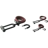 Texlock Eyelet 160 U/X-Lock Bundle, Textilseil mit Bügelschloss Rot Modell 2025 - 160 cm