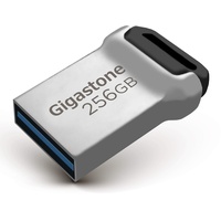 Gigastone Z90 256GB USB 3.1 Flash-Laufwerk, Mini Fit Metall Wasserdicht Kompakt Pen Drive, Zuverlässige Leistung Thumb Drive, USB 2.0 / USB 3.0 Schnittstelle kompatibel
