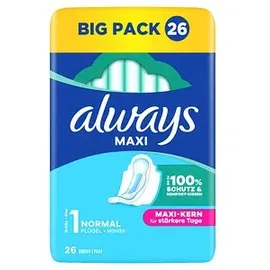 Always Maxi Normal Binden Größe 1 Flügel 26 St.