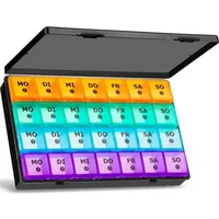Tablettenbox 28 Tage Pillendose 7 Fächer Medikamentenbox