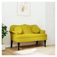 VidaXL Sitzbank mit Kissen Gelb 120,5x65x75 cm Samt