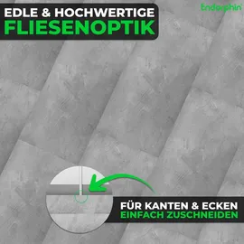 Endorphin Vinylboden selbstklebend in Betonoptik Hellgrau 2,97qm - Hellgrau