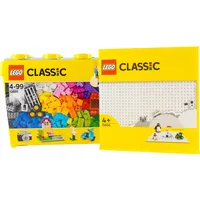 LEGO Classic Bausteine Box gross + 1 weisse Platte