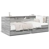 vidaXL Tagesbett mit Schubladen 90 x 190 cm grau