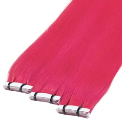hair2heart Tape Extensions Premium Echthaar #Pink Haarextensions 10 ct Pink Damen 