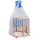 Waldin Babybett aus Holz 7in1 mit Matratze, mitwachsend,Stoffe blau,Holz Natur, Blau