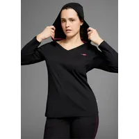 KangaROOS Kapuzenshirt, Langarm, po-bedeckend, V-Ausschnitt, aus 100% Baumwolle KangaROOS