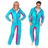 W WIDMANN MILANO Party Fashion - Kostüm Trainingsanzug, metallic, 80er Jahre Neon Outfit, Jogginganzug für Karneval & Party