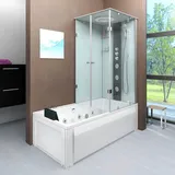 AcquaVapore Whirlpool Dusche Kombination K05-L02-WP Duschtempel 180x90 cm - Weiß