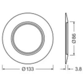 LEDVANCE Sanierungsring D133 133 mm schwarz Stahl