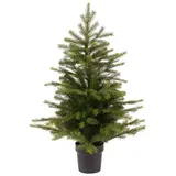 Kaemingk Künstlicher Weihnachtsbaum H 75 cm GRANDES, H 75 cm - Grün - Kunststoff - mit Übertopf