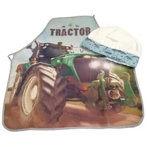 BrandMac Traktor Kinder-schürze Kochschürze Backschürze Bastelschürze Jungen Trecker Bauernhof, Mehrfarbig - 45 x 55 cm