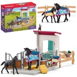 Sarcia.eu Spielfigur Schleich Horse Club - Pferdestall mit Stute, Fohlen, Figuren, ab 5+