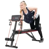 CITYSPORTS Hantelbank, Hantelbänke klappbare,Schrägbank mit Verstellsystem rot