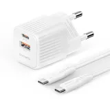 4smarts VoltPlug Duos Mini PD 20W + USB-C Kabel weiß