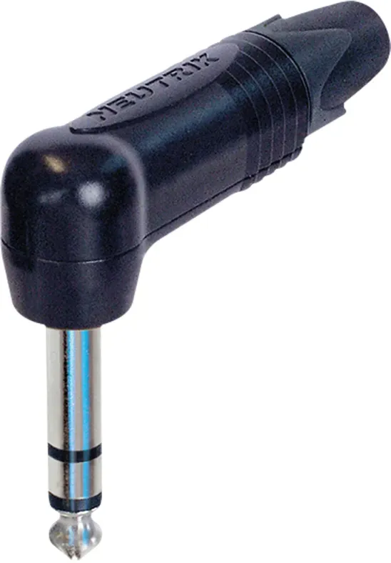 NEUTRIK Jack Plug 6.3 mm Stereo - 90° Schwarzes Gehäuse