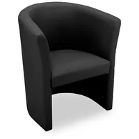 NOWY STYL Couch Leder 1-Sitzer Schwarz