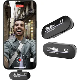 Rollei Hear:Me Mobile Lavalier Mikrofon Kabellos, Ansteckmikrofon USB C für iPhone 15/16/Andriod Typ-C Geräte, Professionelle Mikrofon