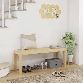 Homcom Sitzbank Holzbank Beige 120 x 33 x 45 cm