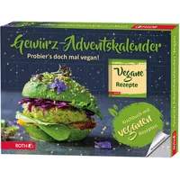 ROTH Gewürz-Adventskalender "Vegane Rezepte" gefüllt mit veganen Rezepte Buch