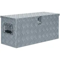 VidaXL Aluminiumkiste 80×30×35 cm Silbern