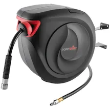 POPPSTAR Druckluftschlauchtrommel Premium, 20 + 2m, 17 Bar, 1/4" Zoll, PVC-Schlauch, Automatik