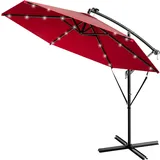 Kingsleeve LED Solar Ampelschirm Haiti Rot Ø300cm UV-Schutz 80+